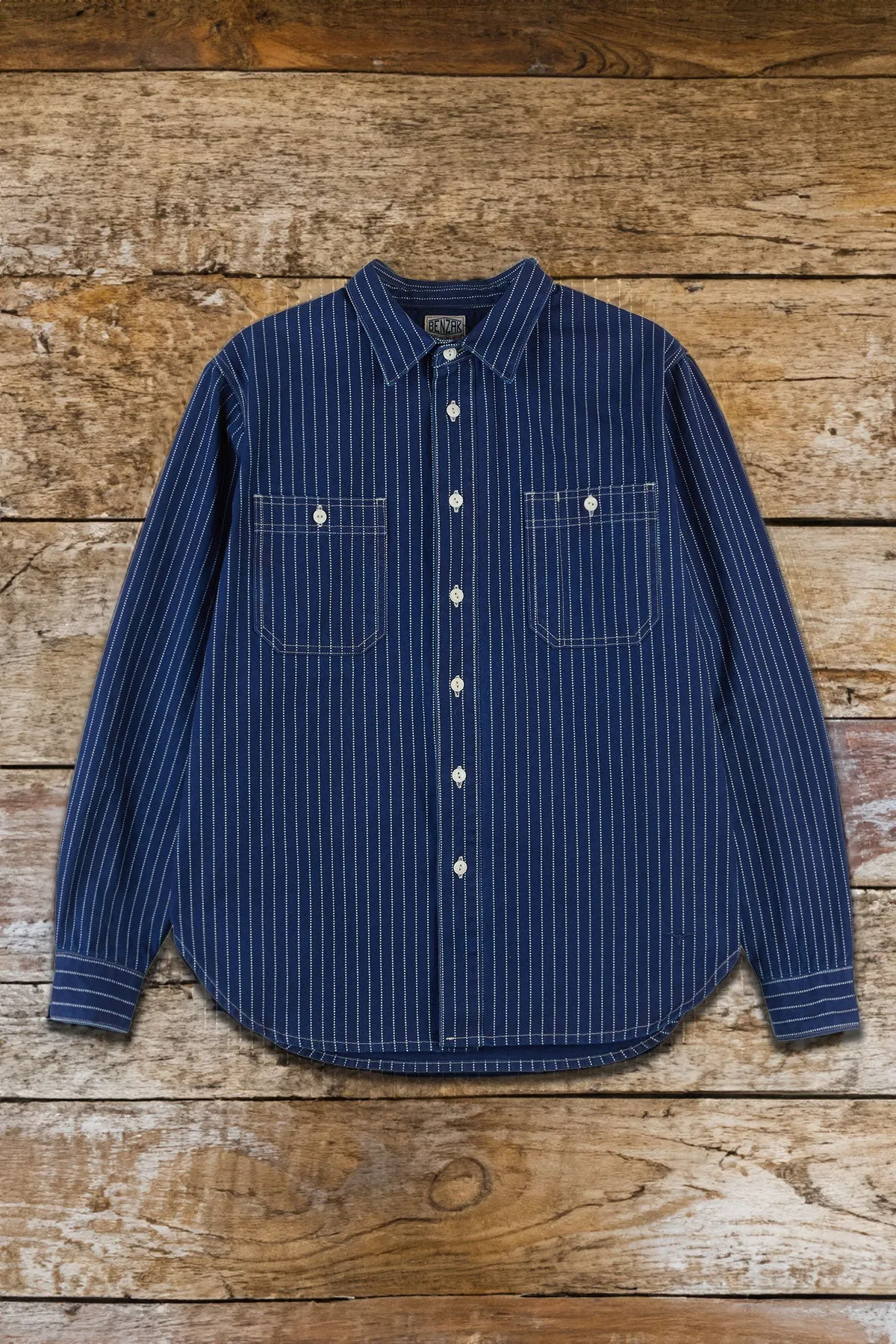 Benzak - BWS-02 UTILITY SHIRT 9 oz. Wabash Indigo Selvedge Canvas