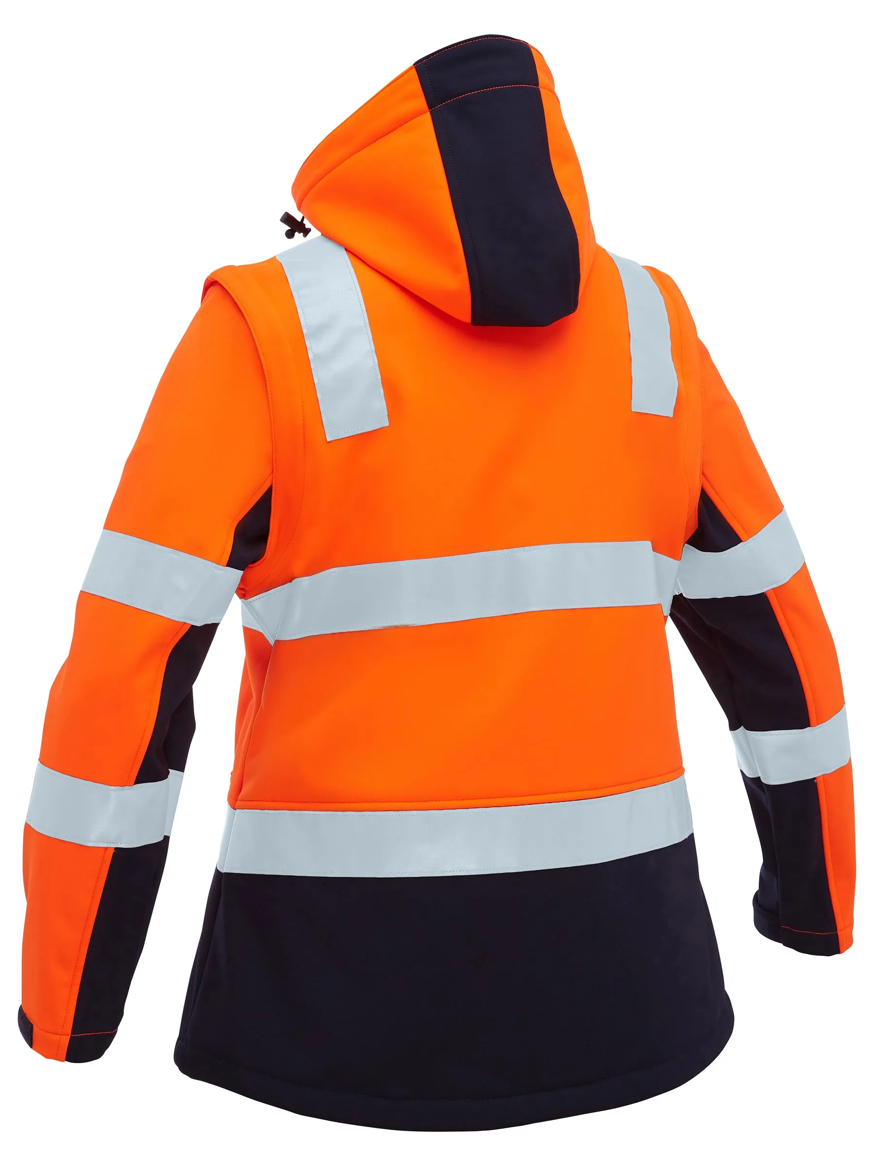 BJL6078T Bisley Womens Taped Two Tone Hi Vis 3-In-1 Soft Shell Jacket