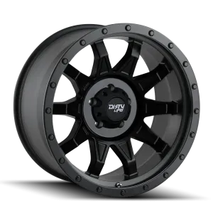 DIRTY LIFE 9301 | MATTE BLACK W/SIMULATED RING | 6x139.7 | 17x8.5 | 6mm