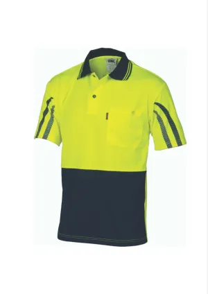 DNC Cool Breathe Printed Stripe Polo