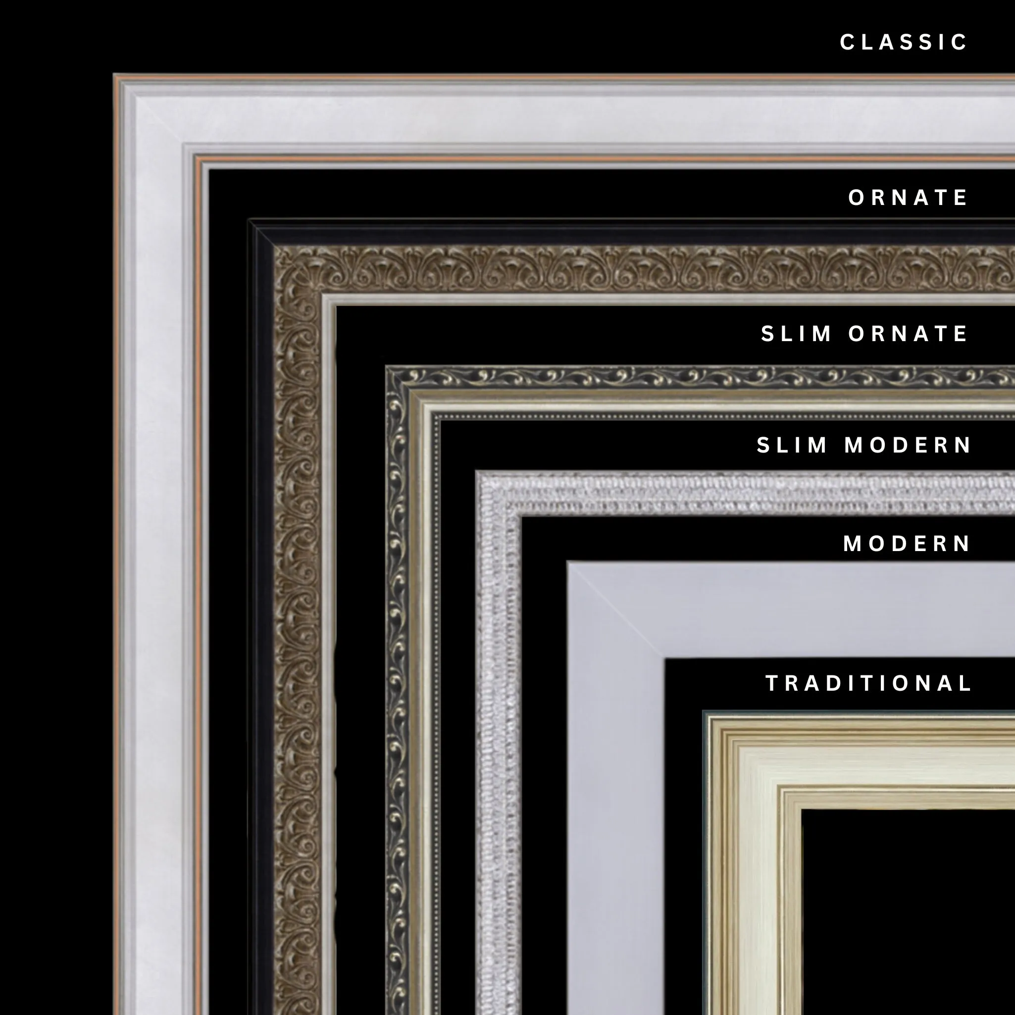 Silver 32x42 Picture Frame Ornate Traditional Classic Antique