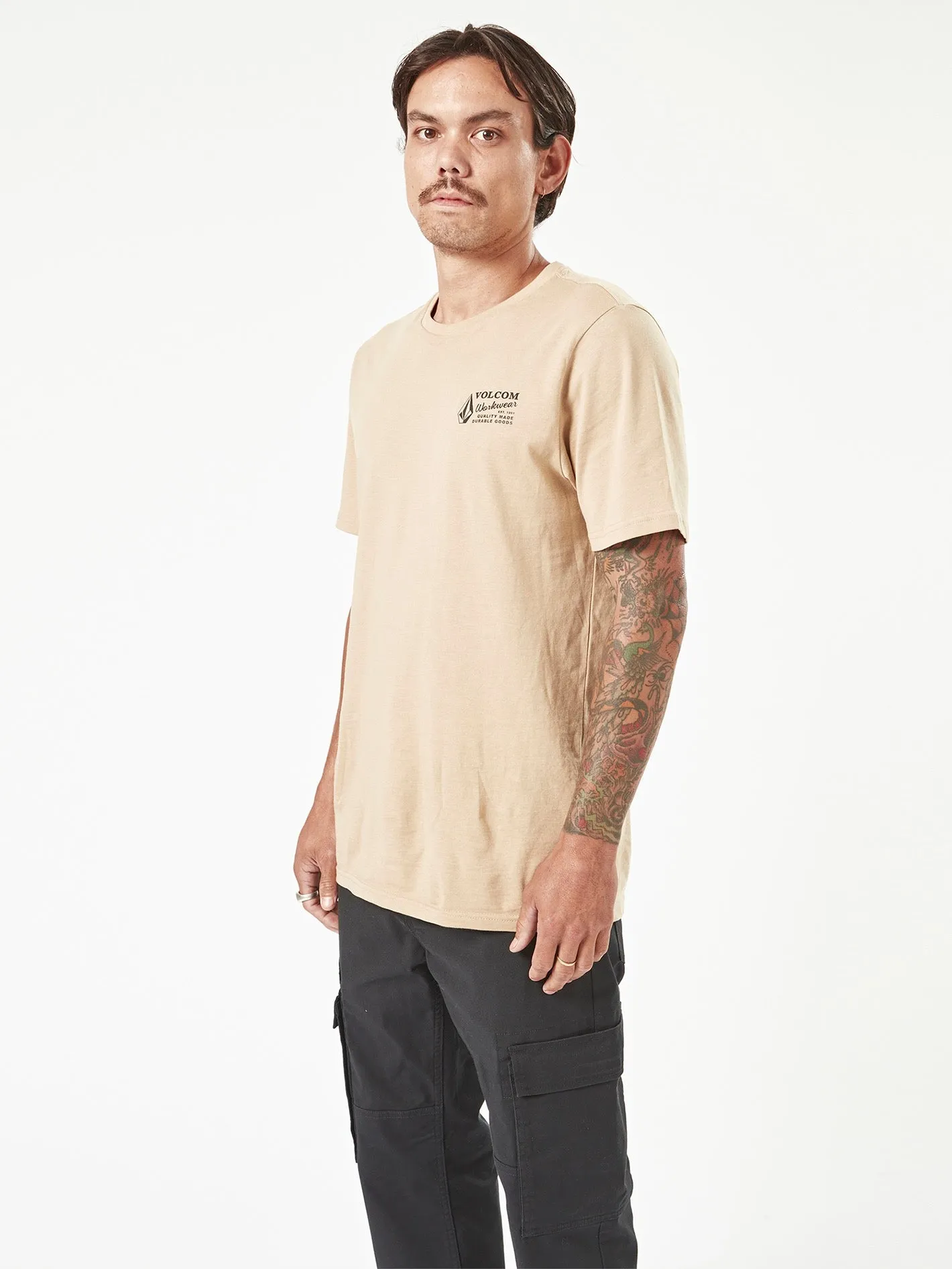 Volcom Workwear Short Sleeve Tee - Gravel